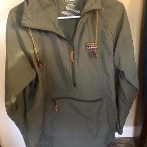 L.l. Bean olive anorak pullover